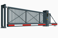 Automatische elektrische schuifpoort van aluminiumlegering met modern design voor industrieel, hotel-, appartementen- en villagebruik