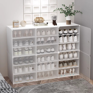 Multi Layer <b>Shoe</b> <b>Rack</b> Cabinet Plastic Modular Freestanding Indoor <b>Storage</b> For Entryway Dormitory Minimalist Design - Product Image 4