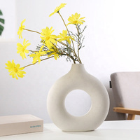 Arrangements floraux de mariage modernes haut de gamme, ornements, vase extra large, blanc, en céramique faite à la main, ensemble de jardinières de table