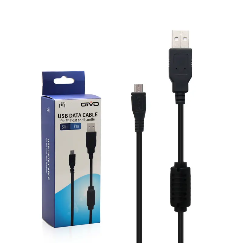 Cable de datos USB 2 en 1 para Sony PS4, cargador de alta velocidad para mando de consola, Cable de carga