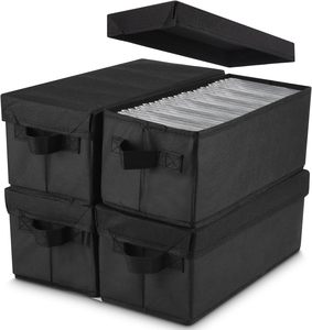 Hot Selling Foldable <b>CD</b> Storage <b>Box</b> Non‑Woven Fabric <b>CD</b> DVD Organizer Case with Handle for Media Disc Collection - Product Image 1