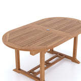 Ensemble de table à manger pliable en teck d'extérieur imperméable avec 8/10 chaises, résistant aux UV, design moderne durable pour hôtel et cour