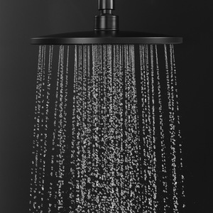 Haute Pression Pomme <span class=keywords><strong>De</strong></span> <span class=keywords><strong>Douche</strong></span> Ronde 10 Pouces Grand Pommeaux <span class=keywords><strong>de</strong></span> <span class=keywords><strong>Douche</strong></span> En Plastique Pommeau <span class=keywords><strong>De</strong></span> <span class=keywords><strong>Douche</strong></span> <span class=keywords><strong>Noir</strong></span> - Product Image 3