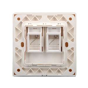 <span class=keywords><strong>Plaque</strong></span> murale Keystone à un seul port, type 86, surface mate, matériau PC ABS, installation facile, couleur personnalisée, durable, compatible Ethernet HDMI - Product Image 2