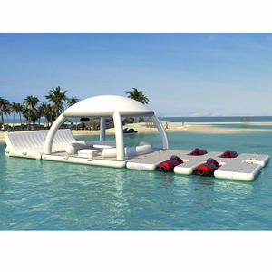 Verano relajante inflable sofá <span class=keywords><strong>lago</strong></span> tumbona flotante <span class=keywords><strong>Cabanas</strong></span> plataforma de muelle flotante con tienda Aqua Party Bana para la venta - Product Image 2