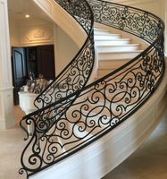 Prima Luxus Muster Schmiedeeisen Custom ized House Treppenhaus Fechten Bester Preis Schmiedeeisen Geländer