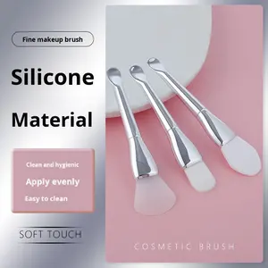 Nouvelle spatule à masque à poils doux en forme d'éventail, bâton <span class=keywords><strong>diamant</strong></span>é, brosse à masque portable DIY avec manche en métal pour le <span class=keywords><strong>visage</strong></span> - Product Image 2
