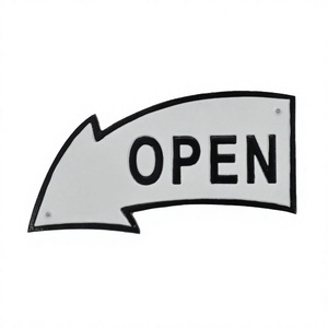 ป้ายติดผนังทั่วไปแบบติดตั้งง่ายป้ายเหล็กหล่อตกแต่งโลหะแบบเปิดป้ายโรงแรมร้านอาหารประตูและแผ่นโลหะ - Product Image 1