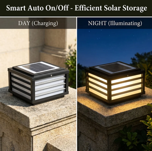 Lampe solaire moderne pour poteau, étanche, pour jardin, portail de villa, clôture, éclairage extérieur, lampe solaire LED pour poteau - Product Image 2
