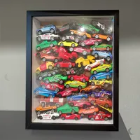 Marco de Fotos Negro para Almacenamiento de Autos de Juguete, Decoración para el Hogar, Caja de Exhibición para Autos
