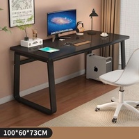 Table d'ordinateur rectangulaire minimaliste en bois pour étudiants, idéale pour le bureau à domicile - Approvisionnement transfrontalier