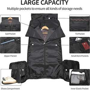 Échantillon gratuit, sac de voyage en PU tendance en gros, sac de transport, sac de voyage pour homme, sac d'affaires pliable imperméable avec fermeture éclair - Product Image 4