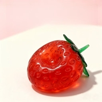 Nieuwe Vaseline Aardbei Squishy Dunne Huid Vaseline Kokosolie Fruit Handgemaakte Bal Stressverlichting Fidget Toys Stressverlichting