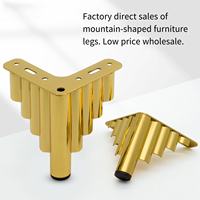 Moderne goldene Eisenmöbelbeine, 4er-Set für Sofa, Schrank, Ottoman, Tisch, Nachttisch, Kommode & Esszimmer – DIY-Ersatz