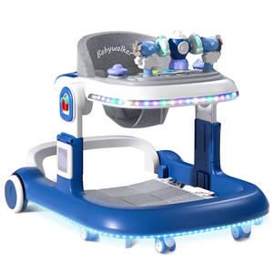 Andador Para Bebes multifunzione musica luce Walker bambino pieghevole 4 in 1 attività Baby Push Walker con ruote <span class=keywords><strong>e</strong></span> sedile - Product Image 2