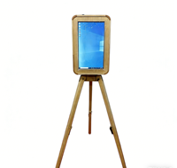Photomaton en bois double face de haute qualité, étanche, pliable, avec écran tactile pour appareil photo reflex numérique/iPad, contrôle USB/Wi-Fi