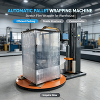 Machine d'emballage de palettes en film étirable semi-automatique certifiée CE, facile à utiliser pour l'entrepôt