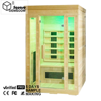 Función de temporizador digital de grado profesional Sala de sauna infrarroja lejana roja interior con centro de bienestar y centro de terapia