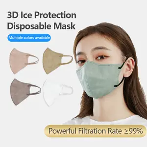 Yüksek kalite mavi 3D soğuk duygu 3Ply yüz maskesi iyi fiyat koruyucu maske ve yüz maskesi