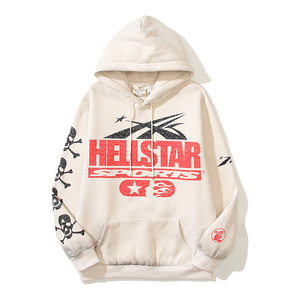 Felpa con Cappuccio Vintage Hell Star Stampata, Stile Streetwear, per Uomo e Donna, Marca <span class=keywords><strong>di</strong></span> Moda Americana, Giacca Pullover - Product Image 5