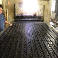 Matras Sapi 4 X 6 Kaki Alas Kandang Kuda Dalam Ruangan Tahan Aus Anti-Selip Alas Karet Untuk Kuda/Sapi/Babi/Hewan/Ternak