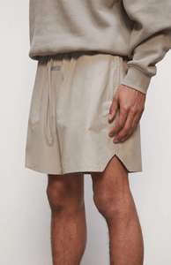 Pantalones cortos informales con cordón transpirables de secado rápido para hombre, técnicas de estiramiento reflectantes teñidas lisas altas, populares en Europa - Product Image 5