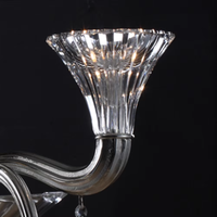 Lustre en cristal de luxe de style européen simple, lampe suspendue artistique transparente, éclairage pour hall d'hôtel