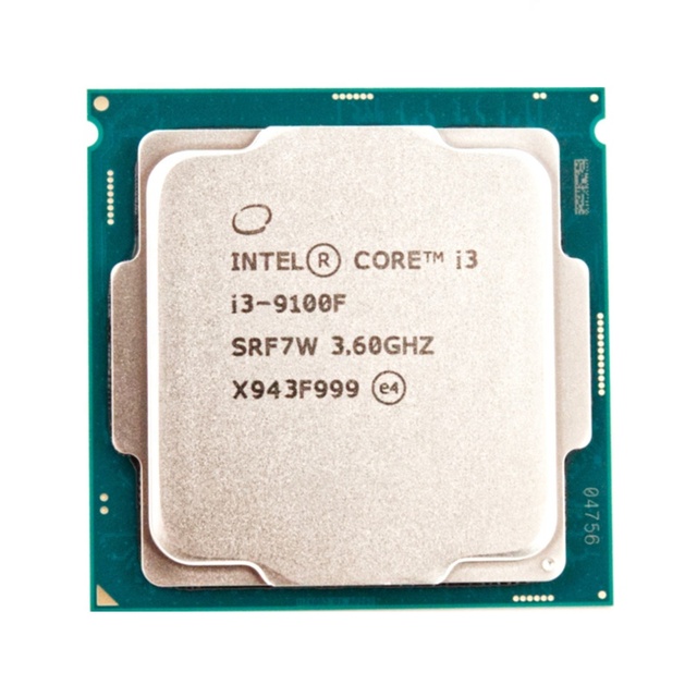 Refurbished Intel Core I3-9100F/SRF7W 9th Gen CPU for Desktop New Condition Original Boxed and Tray Packed Socket Type LGA 1151