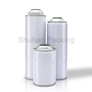 Latas De Metal De Cor Personalizada Forma Redonda Impressão Uv-offset Pintura Química Flandres 150ml 202d Aerossol Pode