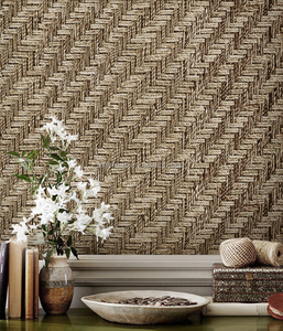 Plaine Frais Chanvre Corde 3D Motif Décoration PVC Papier Peint Décoration De La Maison - Product Image 6