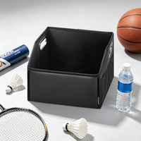 Organisateur de coffre de voiture familial en cuir Nappa pliable, boîte de rangement avec séparateur, poignée en métal robuste, grande taille, pour BMW Toyota Honda
