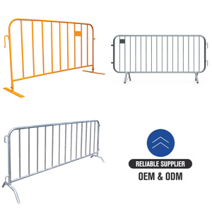 Barrière provisoire de contrôle des foules, barrières piétonnières galvanisées, barricade française - Product Image 3