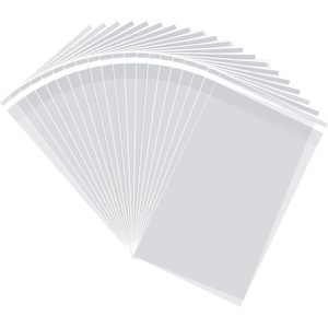 ถุงแก้วใสแบบมีกาวในตัว ขนาด 6x10 นิ้ว 100 ชิ้น สำหรับใส่ของชำร่วย ขนม ของขวัญ บัตรของขวัญ รูปภาพ ทำจากพลาสติกโพลี - Product Image 1