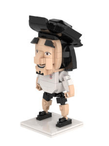 Figurine de blocs de construction personnalisée de légende du football avec maillot imprimé, ornement de bureau MOC, faible MOQ, souvenir pour supporter de football, livraison rapide - Product Image 2