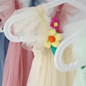 Kids Tutu Dress With 3d Flowers Strap Toddler Girl Dress Princess Frocks Tulle Casual Frocks Children Kids Summer Dress For Girl