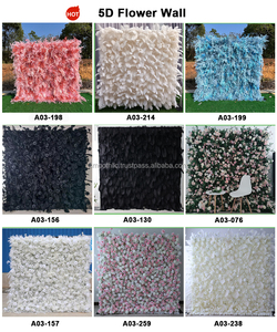 Mur de fleurs artificielles en gros directement de l'usine, vente chaude, roses blanches, décoration de mariage, mur de fleurs artificielles enroulable - Product Image 6