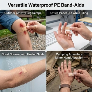 100% Scource Factory OEM/ODM Waterproof PE Band-Aids, Breathable Micro Porous 4 Sizes Adhesive <strong>Plasters</strong> <strong>Sets</strong>, 50PCS - Product Image 6