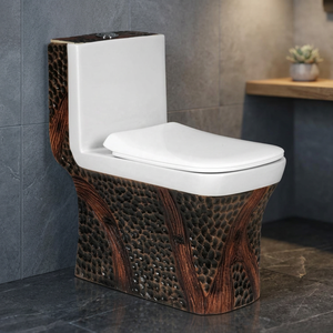 WC en céramique de haute qualité fabriqué en Chine - WC décoratif pour salle de bain à poser au sol, WC monobloc - Product Image 6