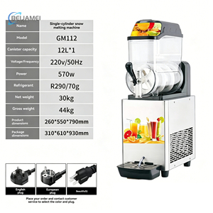 Mesin Pembuat Es Serut Komersial 1/2/3 Tangki, Mesin Slushy Listrik untuk Jus, Kopi, Teh Susu, Cocok untuk Toko - Product Image 2