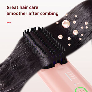 Беспроводная термощетка для выпрямления волос, перезаряжаемая, портативная мини-щетка-выпрямитель для укладки волос - Product Image 4