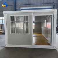 Maison conteneur de bureau/entrepôt préfabriquée moderne à installation rapide, en panneaux sandwich pliables en X