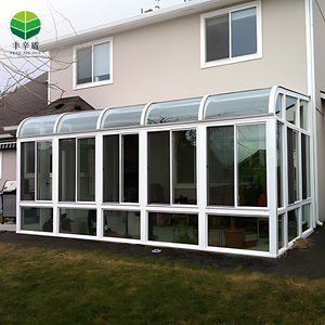 Terraza de Cristal Templado Aislante para las Cuatro Estaciones, Solárium de Cristal Transparente con Marco de Aluminio - Product Image 2