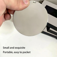 Miroir à main double face compact en métal de luxe personnalisé boîte-cadeau de maquillage de voyage portable haut de gamme petit cadeau de poche