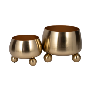 Fioriere Moderne in Metallo con Piedini a Sfera, Vasi Rialzati per Arredamento Interno ed Esterno - Product Image 3