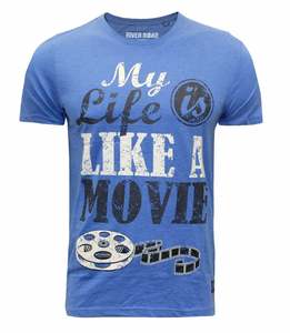 T-shirt en coton uni personnalisé avec logo imprimé, blanc, t-shirt uni pour homme avec logo - Product Image 3