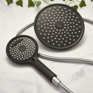 Pommeau de douche portable rond à pression, jet de bulles, pluie, durable, accessoire de salle de bain - Product Image 2