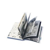 Service d'impression de bandes dessinées avec papier kraft et carton ondulé, formats A4/A5/A6, couverture souple parfaite, pelliculage mat