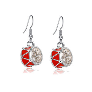 Collier pendentif guitare et tambour <span class=keywords><strong>en</strong></span> alliage d'argent de style vacances mignon accessoire d'instrument de musique - Product Image 2