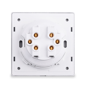 สวิตช์ไฟติดผนัง 1/2/3/4 ช่อง 1 ทาง แผงกระจกไฟ LED แบ็คไลท์รูรับแสงขนาดใหญ่ สีดำ - Product Image 6