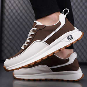 Zapatos de moda para hombre estilo papá, con punta redonda, cordones, suela de goma, entresuela de EVA, forro de malla, estilo para caminar en otoño. - Product Image 4